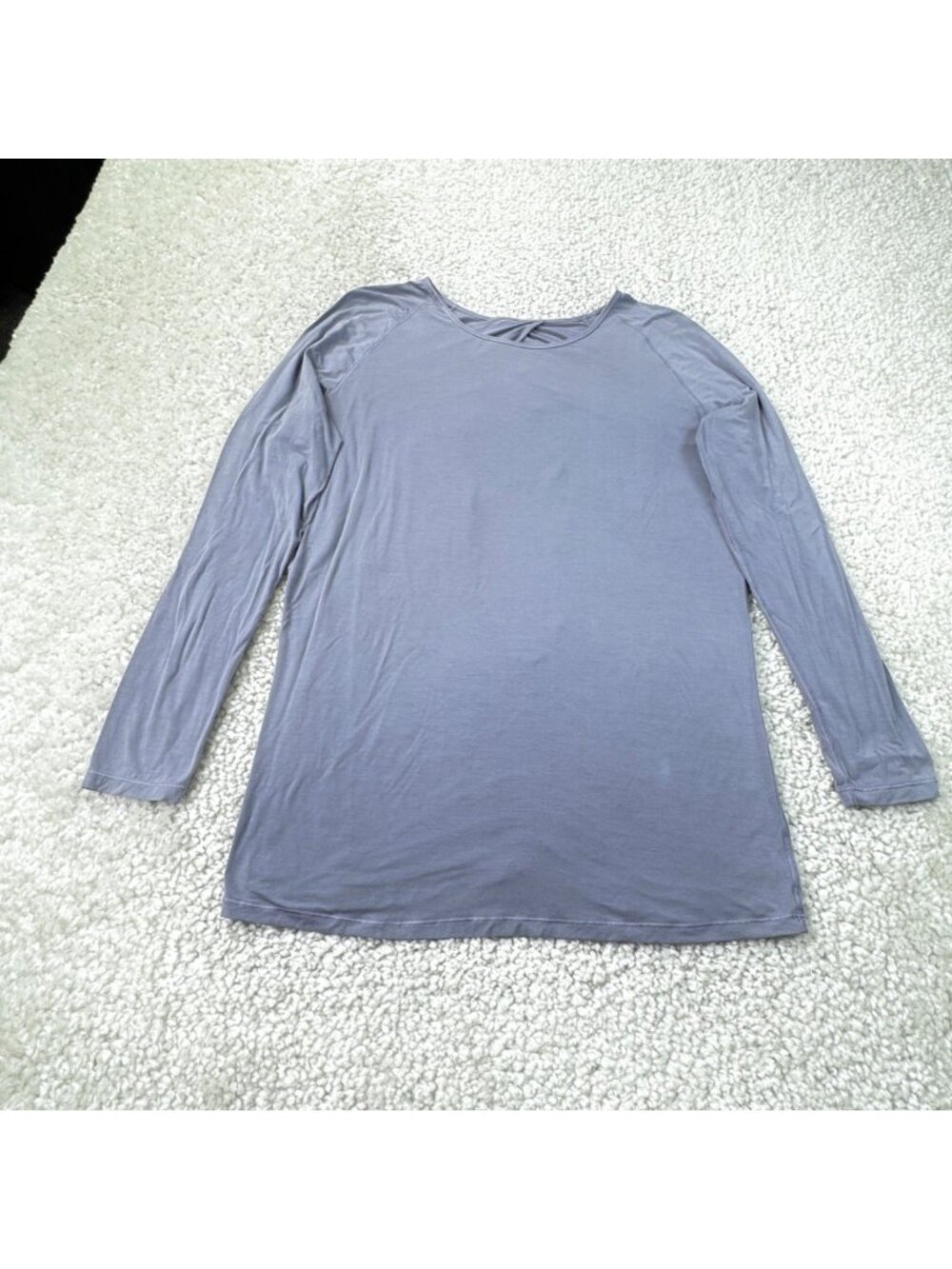 Lululemon Deep Stretch Cinch Open Back Long Sleeve Top Lilac Stone Womens 10